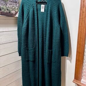 NWT Torrid 2X Emerald Green Knit Cardigan Sweater Duster
